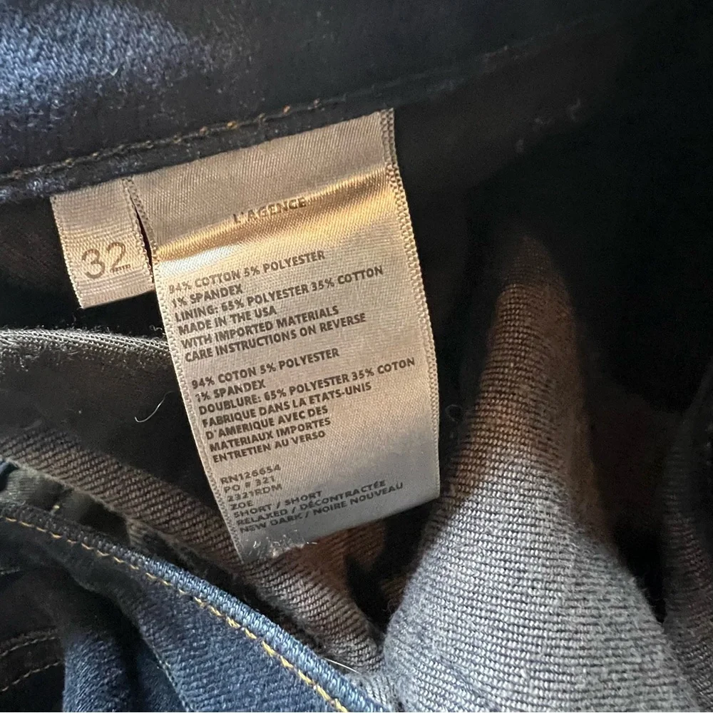 NWOT L’Agence Zoe Perfect Fit Jean Shorts *New Dark* - Picture 6 of 7